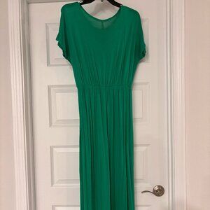 Emerald Green Full Length Casual Dress
